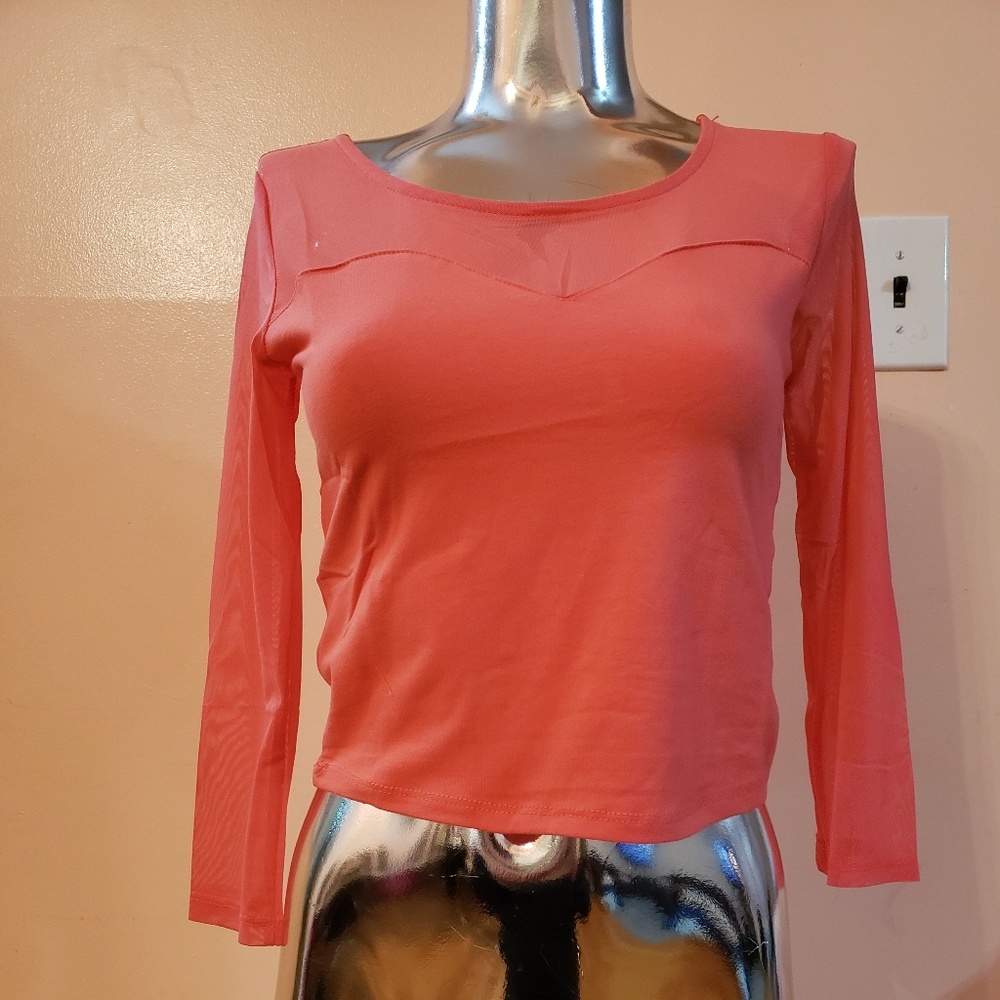 Illusion crop top sheer M - Picture 6 of 6